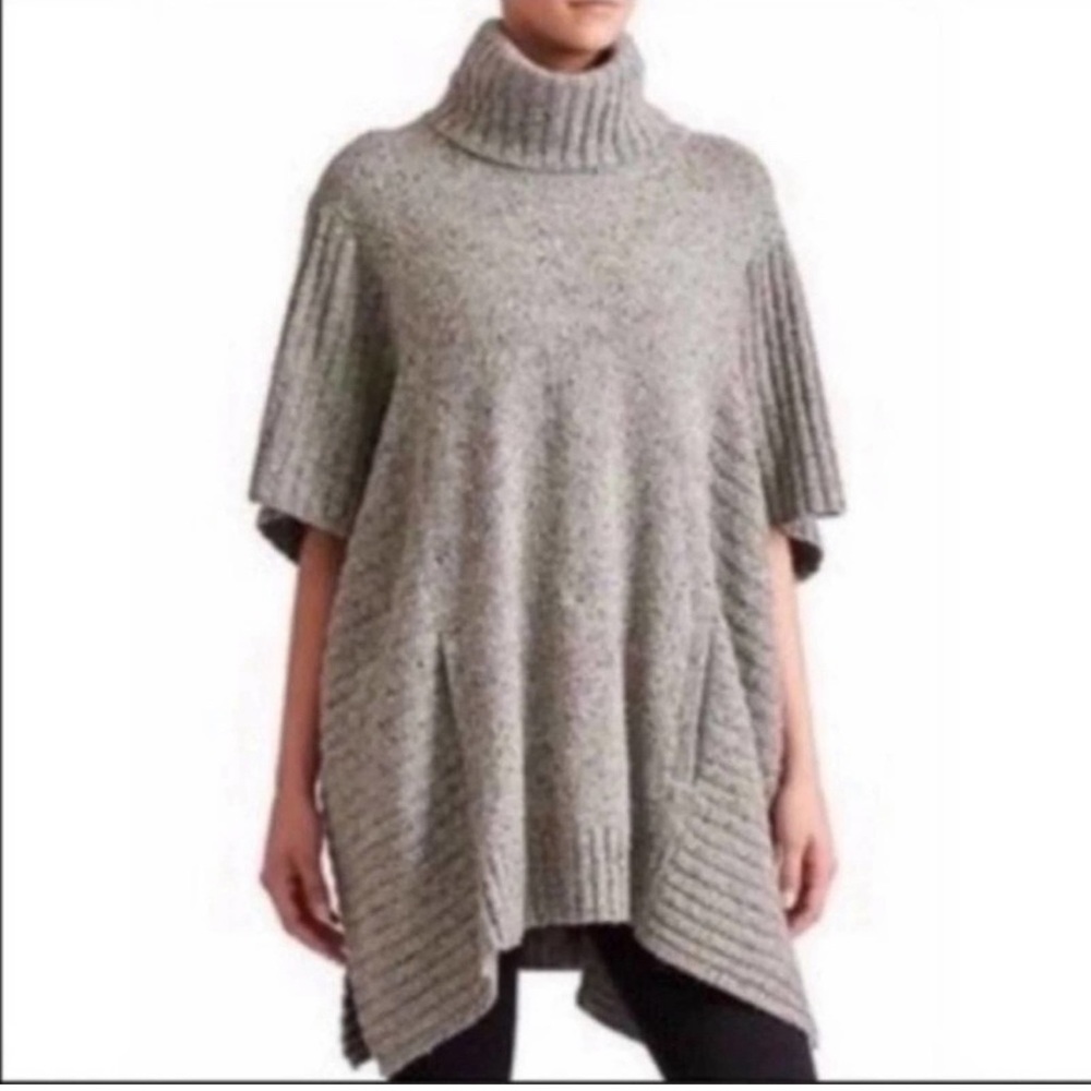 Athleta Merino Wool Poncho Oversized Sweater
